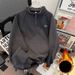 Men's Clothing Casual Quarter-Zip Fleece Sweatshirt - Stand Collar, Loose Fit, Warm Plush Lining, No Hood, Pullover Style (Fleece & Non-Fleece)_viptrois.com
