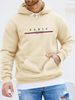 Men's Autumn And Winter Casual Fashionable Loose Hooded Sweatshirt With Parisian Letter Pattern Printed Warm Long Sleeved Pullover_viptrois.com