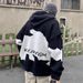 Pure Unique Design Sense Niche Distinctive Knitted Men's Autumn Color-Block Hooded Sweater Jacket Top_viptrois.com