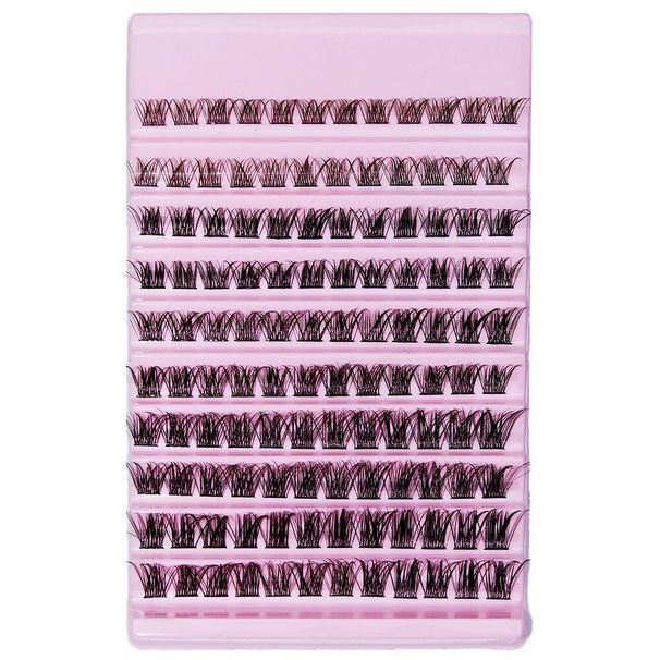 120pcs Cluster Lashes 8-16mm Wispy Individual Lashes Natural Look Lashes D Curl Fluffy Cluster Lashes DIY Eyelash Extension_viptrois.com