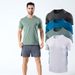 Men's Clothing Short-Sleeved T-Shirt Quick-Drying Clothes Breathable Running Sports Training Clothes Fitness Leisure Cycling Clothes_viptrois.com