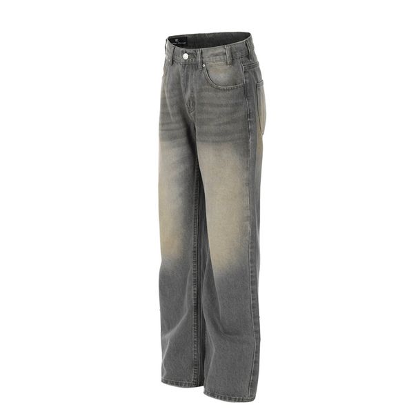Men's Clothing Faded Bootcut Straight Wide Leg Casual Jeans For Men_viptrois.com