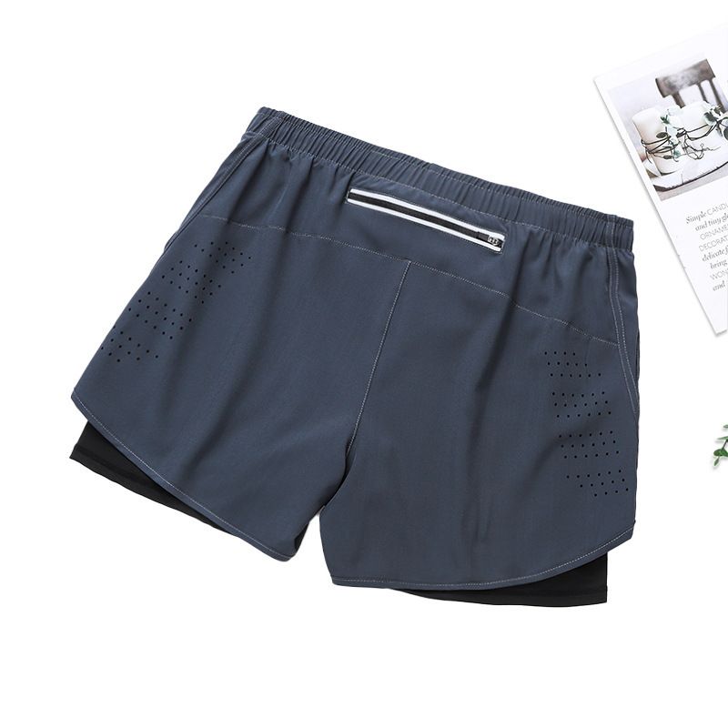 Men's clothing sweat wicking sweatpants Fitness running slim shorts_viptrois.com