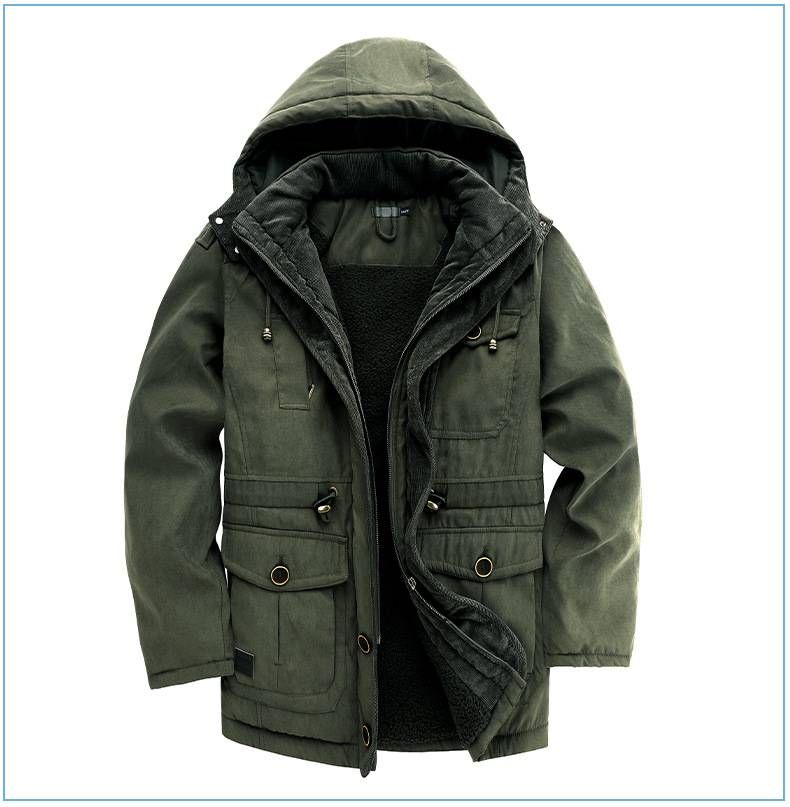 New Winter Men's Thicken Parkas Warm Jacket Cashmere Fleece Coats Military Outdoor Cotton-Padded Male Windbreaker Hooded_viptrois.com