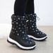 2025 New Winter Snow Boots For Children, Mid-calf Thick-soled Warm Cotton Shoes And Fleece Long Boots_viptrois.com
