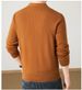 Men’s Seagull Collar Knit Sweater – Lightweight Long-Sleeve Pullover With Embroidered Badge (Light Gray, Black, Army Green, Coffee)_viptrois.com