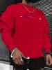 Men's Loose Casual Fashionable Classic Paris Letter Pattern Printed Round Neck Long Sleeved Sweatshirt Suitable For Autumn And Winter Wear_viptrois.com