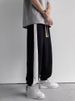 Men's Clothing Trendy Sweatpants Spring Gray Thin Jogger Loose Pants Casual Sports Patchwork Summer Bottoms_viptrois.com