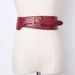 Japanese pin buckle irregular pu leather pressed waistband women's decorative coat sweater waist versatile simple wide belt_viptrois.com