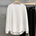 Long Sleeve T-Shirt Loose Top Solid Color Japanese Style Round Neck Base Shirt Men's Plus Size Tuxedo Full Cotton_viptrois.com
