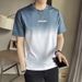 Clearance Leak-picking ~ High-end Gradient Color Ice Silk Short-sleeved Men's T-shirt Summer Thin Quick-drying Breathable Half-sleeve Bottoming Shirt_viptrois.com