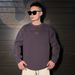 2025 Autumn Winter New Arrival Handsome Loose Solid Color Comfortable Heavyweight Base Shirt Trendy Men's Round Neck_viptrois.com