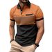 New Summer Men Casual Short Sleeve Lapel Business Polo Shirt 3D Digital Print Stripe Polo Shirt Sport Button Pullover Tops_viptrois.com