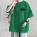 2025 Loose Short-sleeved T-shirt, Round Neck, Printed, Versatile, Large Size, Men's Clothing_viptrois.com
