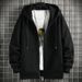 Spring And Autumn New Cardigan Sweater Hooded Jacket Zipper Men's Trendy Ins Top Jacket White_viptrois.com