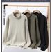 Men's Slim Fit Knit Zip-Up Cardigan Semi-Turtleneck Casual Sweater For Autumn Winter_viptrois.com