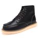 Men's Classic Martin Boots - Vintage Work Boots For Outdoor & Casual Wear - Slip-Resistant Rubber Sole - Mid-Calf Height - Brown/Black/Burgundy_viptrois.com