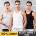 Men's Clothing Men's Sleeveless Vest Pure Cotton Sports Swing Tank Top Versatile Loose Fit White Undershirt For Middle Aged And Elderly_viptrois.com