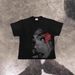 Vintage Y2K Oversized Heavyweight Cotton T-Shirt Graphic Print Streetwear Tee for Men And Women Couple Matching Outfit_viptrois.com