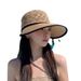 Fisherman's women, summer outdoor shading, breathable protection 2023 new fashionable and versatile straw hat, sun hat_viptrois.com