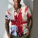 Independent Station Men's T-Shirt Cross-border Top European And American Foreign Trade Men's Clothing V-Neck Technology Printing Casual T-Shirt Short_viptrois.com