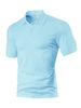 Men's Clothing Men's Breathable Linen-Look Short Sleeve Shirt – Lightweight Polyester Woven Top With Checkerboard Texture & Spread Collar_viptrois.com