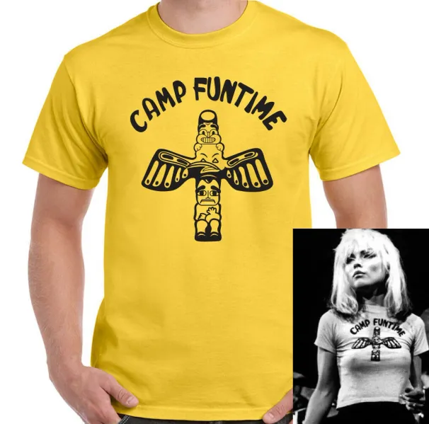 MENS WOMENS CAMP FUNTIME T-Shirt Mens Womens Tees Top Blondie As Worn By Debbie Harry 70s Music Band TEE TOP_viptrois.com