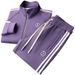 Men's Clothing Light luxury men and women's same style colorful casual sports suit dopamine wear autumn fashion side striped two piece suit handsome_viptrois.com