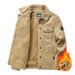 Men's Lapel Lamb Wool Tooling Cotton Jacket With Fleece Large Size Loose Warm Thickened Jacket Cotton Jacket Men's_viptrois.com