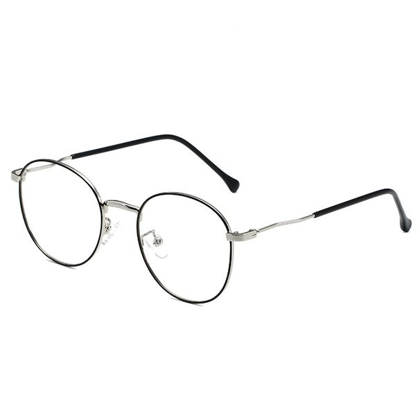 Men's Sunglasses Ultra Light Plain Style Round Frame Glasses Frame Simple Metal Anti Blue Light Glasses Net Celebrity Hot Color Changing Glasses_viptrois.com