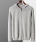 Men's Zip-Up Hooded Cardigan – Sporty Casual Knit Sweater With Front Pockets (Light Blue/Black/Grey/Dark Blue, Sizes S-3XL)_viptrois.com