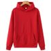 2024 New Solid Color Pullover Hoodie Autumn Winter Fleece Lined Hooded Men's Trendy Blank Sweatshirt_viptrois.com