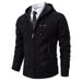 Men's Clothing Men's Fleece-Lined Hooded Sweater - Winter Knit Jacket (Black/Charcoal/Navy/Brown/Light Grey, M-3XL)_viptrois.com