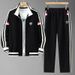 Men's Clothing Sports Suit Windbreaker Suit Simple Style Street Fashion Zipper Color Matching Jacket_viptrois.com