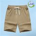 Men's Summer Nylon Ice Silk Loose Fit Shorts Cool Breathable Casual Sports mid Waist with Zipper Pockets_viptrois.com