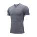 Men's Clothing Sports Tights Fitness Wear Men's Breathable High-elastic Short-sleeved T-shirt_viptrois.com