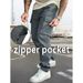Men's Cargo Jogger Pants - Loose Fit Drawstring Casual Trousers With Multiple Pockets For Outdoor Streetwear (Black, Navy, Army Green, Dark Gray)_viptrois.com