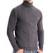 Autumn And Winter New High Collar Casual Knitted Warm Base Sweater Men's Solid Color Versatile Trendy Hoodie_viptrois.com