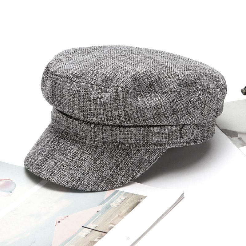 Women's Korean Trendy British Style Internet Celebrity Octagonal Spring And Newsboy Navy Hat Autumn Thin Beret_viptrois.com