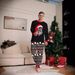 Christmas Santa letter striped Christmas Family suit printed home suit pajamas_viptrois.com
