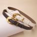 Designer vintage leather belt women's skirt with all-in-one decorative belt Simple fashion with coat black waistband_viptrois.com