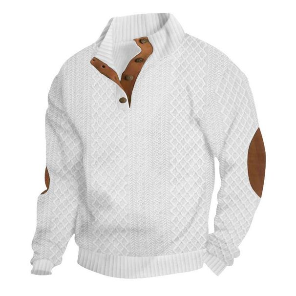 Spring/Autumn 2025 Men's European-style Stand-up Collar Long-sleeved Casual Outdoor Sweatshirt Jacquard Knitted Sweater_viptrois.com