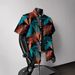 New 2026 Ice Silk Beach Flower Shirt Short Sleeve Men's Summer Beach Vacation Men's Clothing_viptrois.com