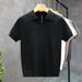Men's Clothing Polo Collar Short Sleeved Sweater Men's Summer New Fashion Slim Fit Half Sleeved Lapel Knitted Bottoming Shirt_viptrois.com
