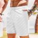 Men's Clothing Summer New Zipper Pocket Shorts Checkerboard Jacquard Sports Shorts Casual Beach Pants_viptrois.com