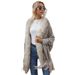 Women wool collar shawl knitted coat. Women wool collar shawl knitted coat_viptrois.com