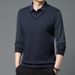 Nordmann Men's Polo Autumn Winter Casual Two-Piece Long Sleeve T-Shirt Fleece Lined Thickened Warm Fashion Base Shirt Top_viptrois.com