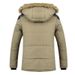 Men’s Winter Fleece-Lined Jacket – Slim Fit Zip-Up Hooded Coat With Detachable Faux Fur Trim (7 Sizes, 4 Colors) | Urban Streetwear & Casual Wear_viptrois.com