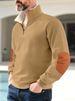 New European And American Cross-border New Sweatshirt, Vintage Patchwork Embroidered Half-zip Men's_viptrois.com