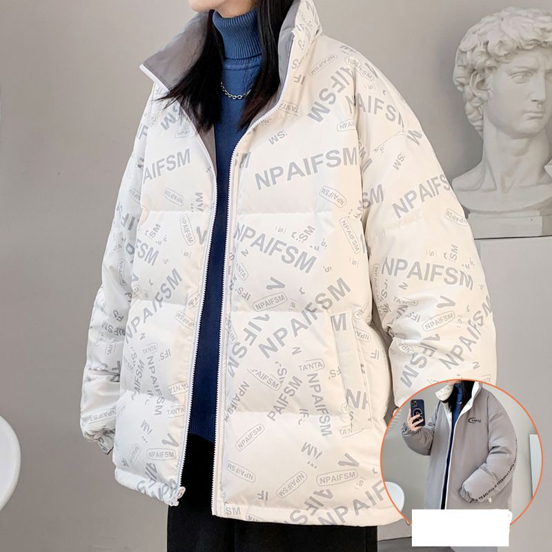 Men's clothing thickened warm white duck down all wear loose down jacket_viptrois.com